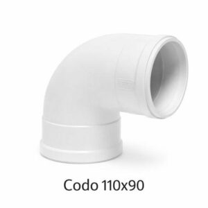 Codo PVC 110x90° para Drenaje | Conector Sanitario de 110 mm Alta Resistencia