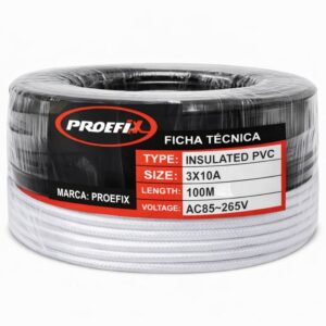 Cable Eléctrico Royalcol 3x10A PVC 100m | Cable de 3 Vías Alta Calidad para Instalaciones Eléctricas