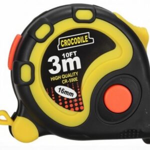 Cinta Métrica Crocodile 3 Metros (10 FT) 16 mm – Flexómetro Profesional de Alta Calidad