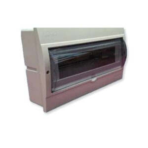 Caja de Breakers con Tapa Transparente – 12 Módulos | Tablero Eléctrico para Casa y Negocio