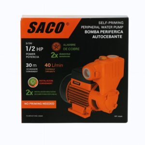 Bomba de agua periférica SACO 1/2 HP