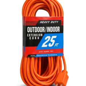 Extensión Eléctrica Heavy Duty 25 FT | Alargador Indoor / Outdoor Corriente Pesada