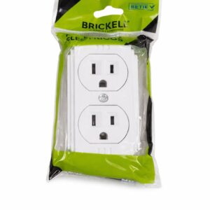 Tomacorriente Doble Brickell 15A 127V – Enchufe de Pared Blanco
