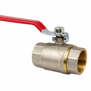 Llave de Paso Metálica 3/4 Pulgadas con Manija Roja | Válvula de Bola.