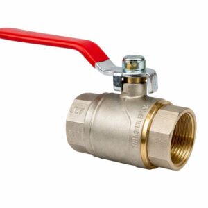 Llave de Paso Metálica 1/2 Pulgada con Manija Roja | Válvula de Bola.