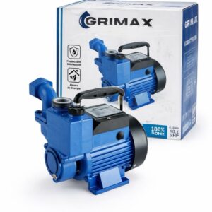 Bomba de agua periférica 0.5 HP 110V GRIMAX para uso doméstico y residencial