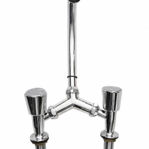 Llave Mezcladora para Fregadero de Pared Cromada | Grifo Mezclador de Agua Fría y Caliente para Cocina