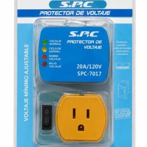Protector de Voltaje SPC 20A/120V Ajustable | Protección para Refrigeradores, Aires Acondicionados y Electrodomésticos
