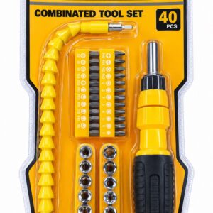 Juego de Destornillador Flexible S.P.C 40 Piezas | Set de Herramientas con Puntas y Dados