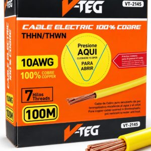 Cable Eléctrico V-TEG 10 AWG 100% Cobre THHN | THWN – 100 Metros